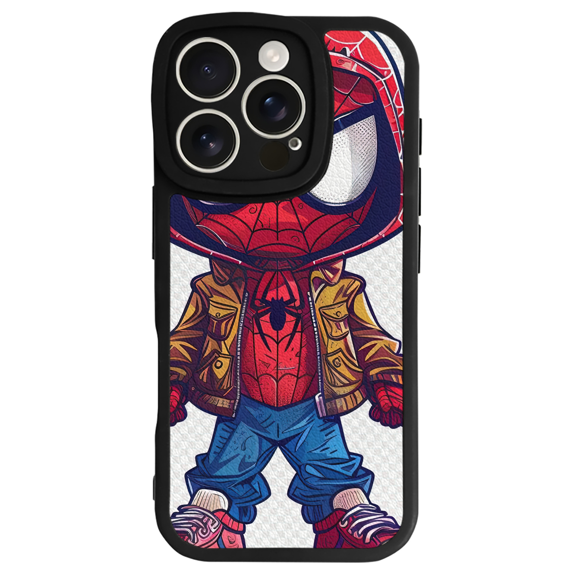 Spider Man スパイダーマン 【iPhone 16シリーズ対応】シリコンスマホケース（レザー調） 材質：シリコン